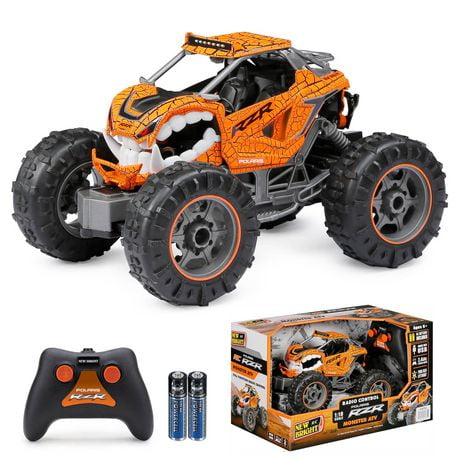 New Bright 1/18 Échelle Polaris “Furieux” RZR Radio Commandé ATV Monstre, 61875U 1:18 RC Polaris Monstre ATV