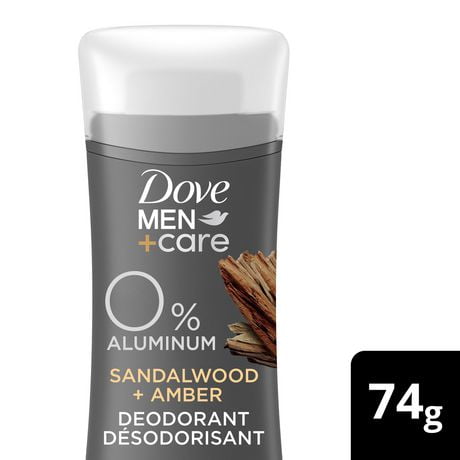 Désodorisant Dove Men+Care 0 % Aluminium Parfum de Bois de Santal et Ambre 74 g Désodorisant