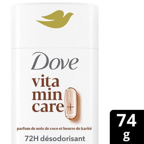 Dove Vitamin Care+ Coconut & Shea Butter Scent Deodorant Stick, 74 g
