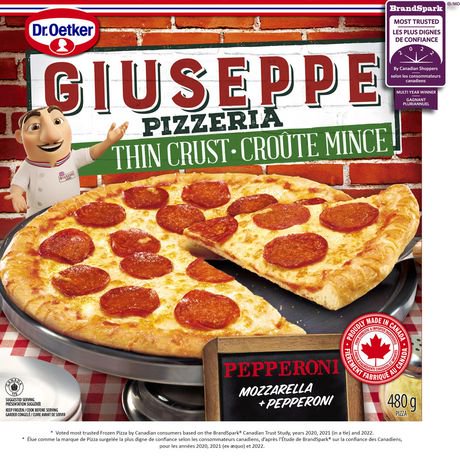 Dr.Oetker Giuseppe Thin Crust Mozzarella Pepperoni Pizza ...