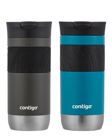 Contigo Byron 2.0 SNAPSEAL Travel Mug 16oz, 2-Pack, Sake and Juniper ...