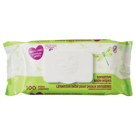 Parent's Choice Sensitive Textured Baby Wipes with Aloe, 100 wipes