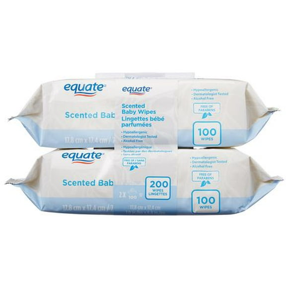 Equate Scented Baby Wipes, 200 wipes