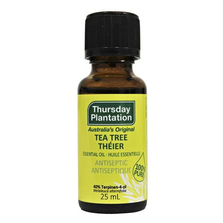 Huile de Tea Tree 100 % pur de Thursday Plantation 25 ml, 40 %+ Terpinen-4-ol