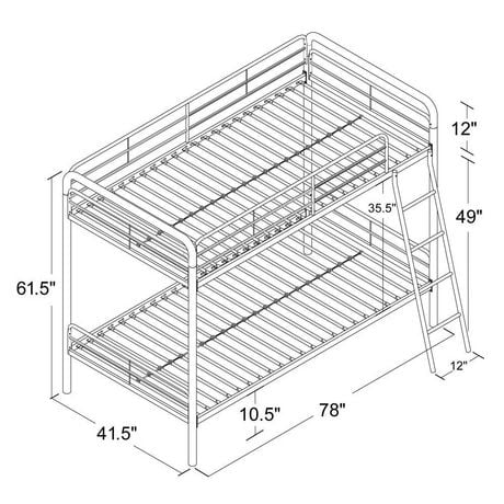 DHP Twin Over Twin Bunk Bed | Walmart Canada