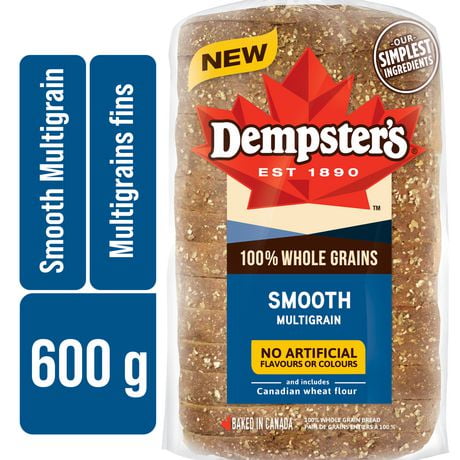 Dempster’s® 100% Whole Grains Smooth Multigrain Sliced Bread, 600 g