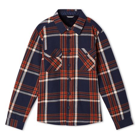 George Men's Flannel Shirt Jacket | Walmart Canada