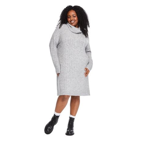 George Plus Women's Cowl Neckline Sweater Dress, Sizes 1X-4X