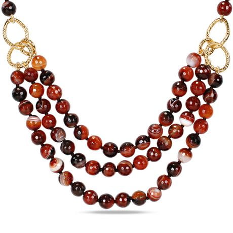 3 strand beaded necklace