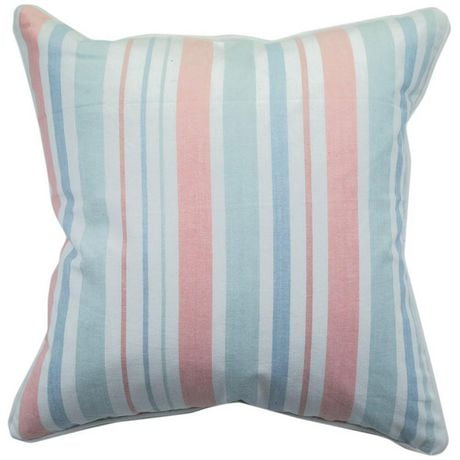 Homeport Coussin Décoratif à Rayures Pastel