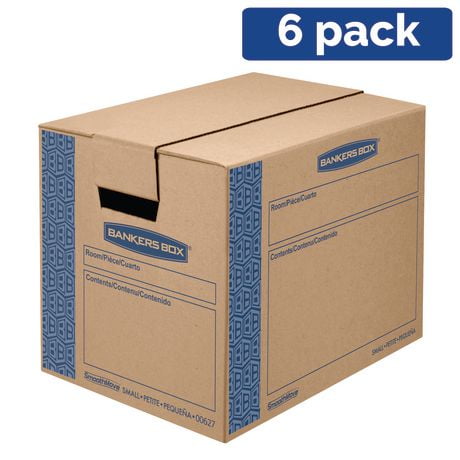 Bankers Box SmoothMove Prime Moving Boxes - Large, 6 pk