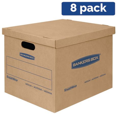 Bankers Box - SmoothMove™ boîtes de déménagement classiques - Moyennes - 8 Paq.