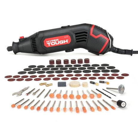 HYPER TOUGH 1.5AMP 106PC VARIABLE SPEED ROTARY TOOL WITH ACCESSORY KIT, HYPER TOUGH 1.5AMP 106PCS ROTARY TOOL SET