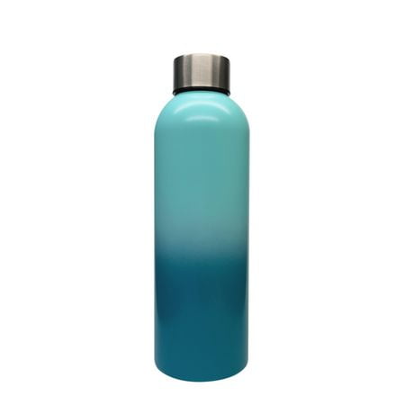 hometrends 17oz Stainless steel double wall water bottle Blue ombre, 17oz Stainless steel double wall water bottle Blue