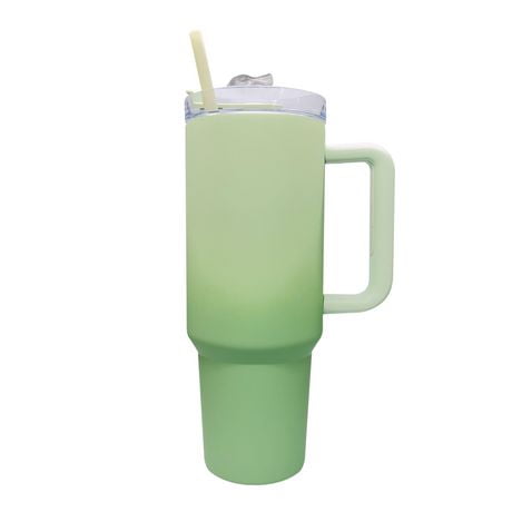 Mainstays 40oz STAINLESS STEEL TUMBLER WITH STRAW GREEN, 40oz STAINLESS STEEL TUMBLER WITH STRAW GREEN