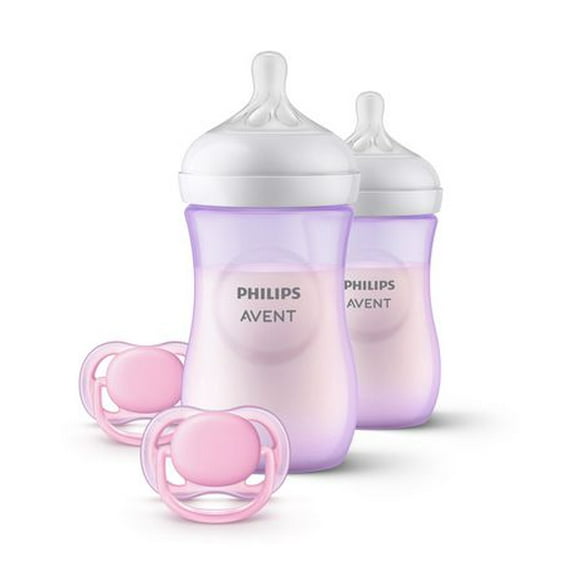 Philips Avent Natural Baby Bottle Purple Baby Gift Set, SCD837/01, Avent Baby Bottle Gift set