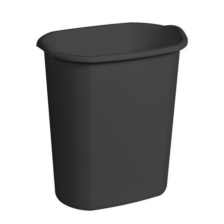 Sterilite 20 L Rectangular Wastebasket- Black, 20 L