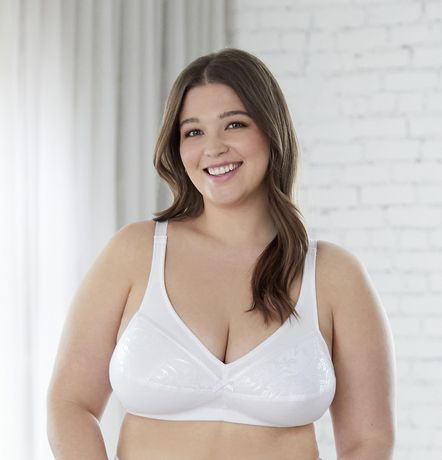 Just My Size Pure Comfort Women`s Front-Close Wirefree Bra, 3X