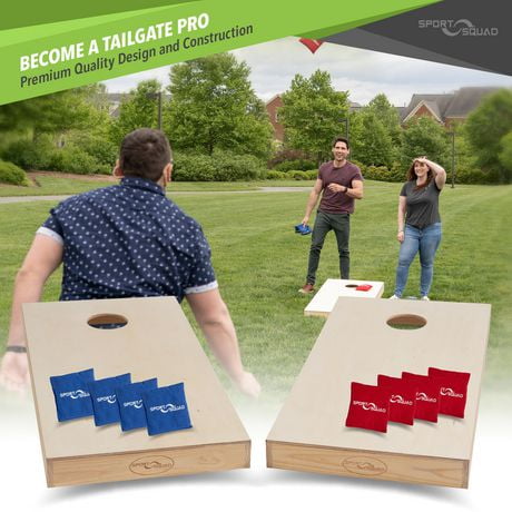 CORNHOLE BEANBAG TOSS GAME w Bags Game Boards Loaded Revolver Set 1100