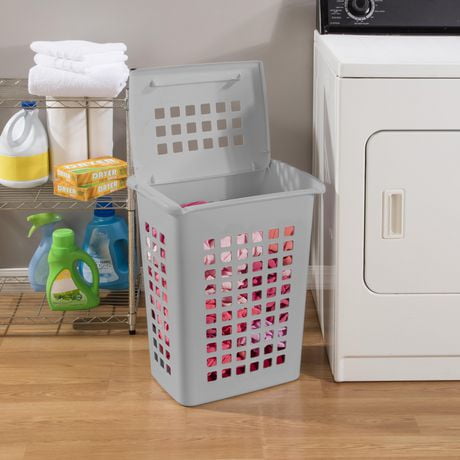 Sterilite 61L Rectangular LiftTop Laundry Hamper- Grey | Walmart Canada