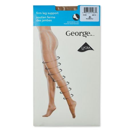 Bas-culotte avec soutien ferme des jambes George pour femmes Tailles B-D