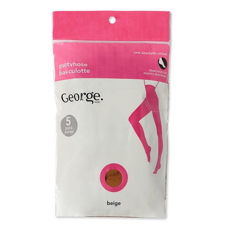 George Women's Pantyhose 5-Pack, One Size