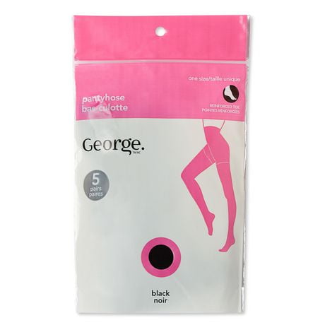 George Women's Pantyhose 5-Pack, One Size
