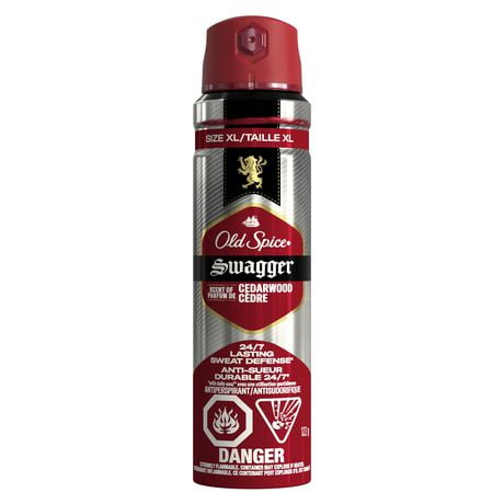 Old Spice Men's Antipespirant & Deodorant Invisible Dry Spray, Swagger Scent, 122G