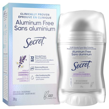 Secret Clinically Proven Aluminum Free Deodorant for Women Lavender & Chamomile, 39G