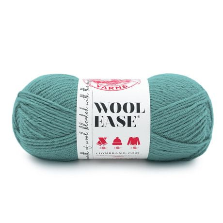 Lion Brand Yarn 620-073 Wool-Ease Fil de laine mélangée moyen Eau Plate