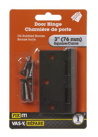 3 Oil Rubbed Bronze Door Hinge 1 Piece Walmart Canada