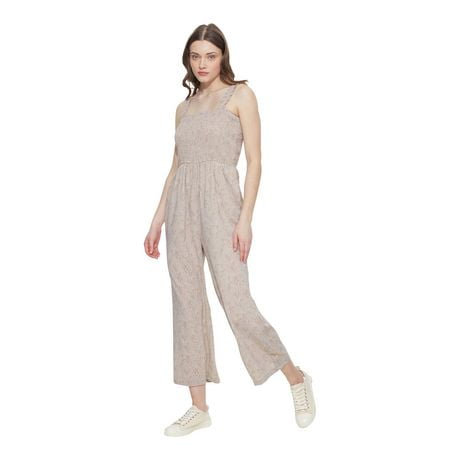 Devoted smocked wide leg jumpsuit