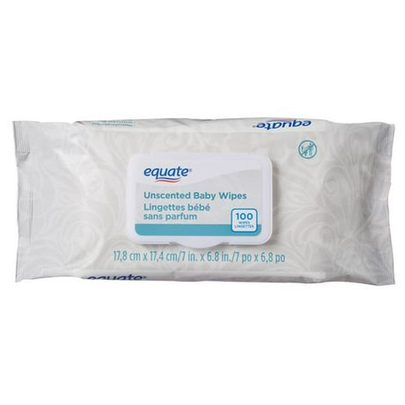 Equate Unscented Baby Wipes, 100 wipes