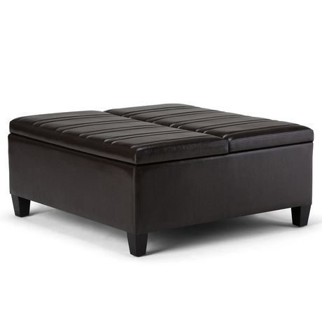 Simplihome Ellis 36 Inch Wide Square, Large Ottoman Coffee Table Canada
