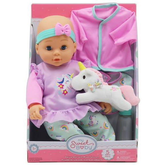My Sweet Baby 16 inches Deluxe Doll with Plush animal, MSB Deluxe Doll