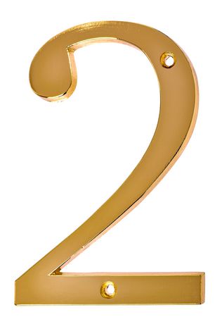 Hardware Essentials #2-4" Polished Brass Metal Number | Walmart Canada