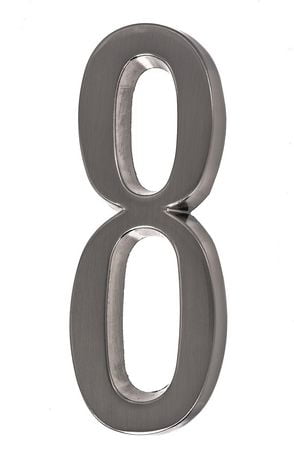 Hardware Essentials #8-4" Satin Nickel Self-Adhesive Number | Walmart