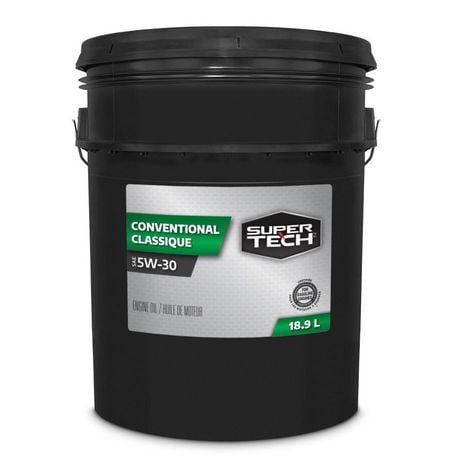 SuperTech Conventional SAE 5W-30 18.9L Pail, Protects against engine wear