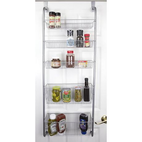 Over the Door Kitchen Pantry Organizer, Grey