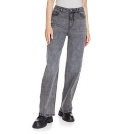 SMihono Linen Pants Women Fashion Plus Size Casual Loose Women Solid Color  Blue Hole High Jeans Straight High Street Pants Trouser Wide Leg Pants