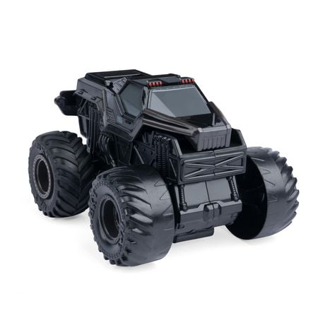 Monster Jam, Official Soldier Fortune Black Ops Rev N’ Spin Monster Truck, 1:43 Scale, Kids Toys for Boys Aged 3 and up