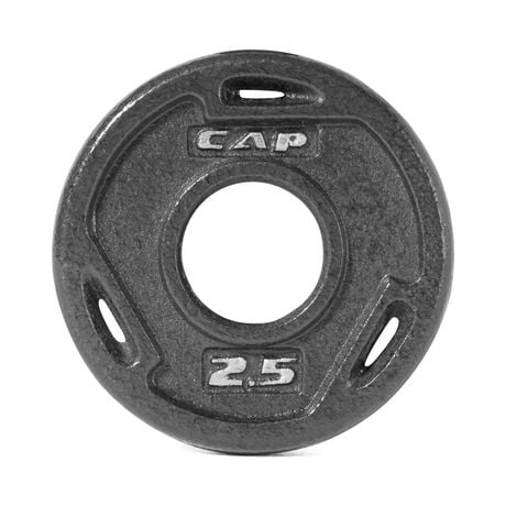CAP Barbell 2-Inch Olympic Grip Plate, Single, 2.5-45Lbs