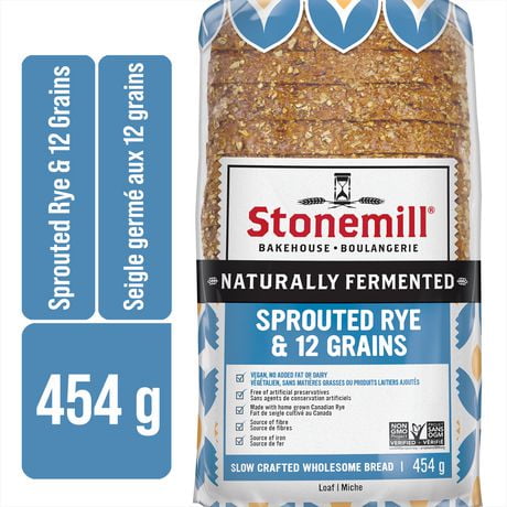 Stonemill® Honest Wellness Sprouted Rye & 12 Grains Sliced Bread, 454 g