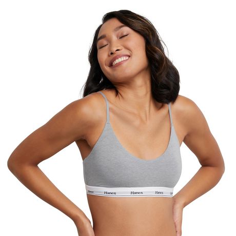 Hanes Womens Scoopneck Bralette Pack, Low-Impact Bra, Cooling Stretch  Cotton Crop Top, 3-Pack : : Clothing, Shoes & Accessories