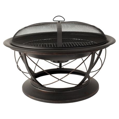 Pleasant Hearth OFW717RC Palmetto Fire Pit with Cooking Grid