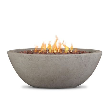 Riverside Propane Fire Bowl in Glacier Gray with Natural Gas Conversion kit