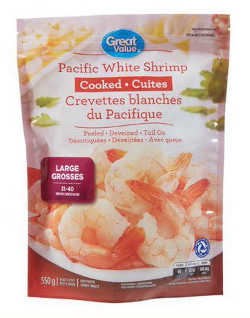 Great Value Cooked Large Pacific White Shrimp | Walmart Canada