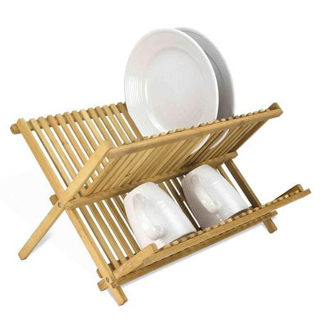 Bamboo Foldable Dish Drainer