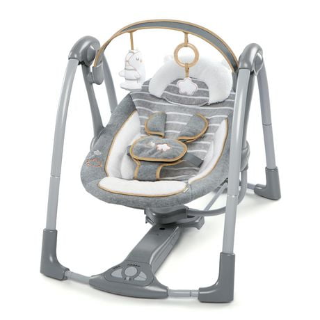Ingenuity™ - Nouveau-né, bébé - Collection Boutique™ Swing 'n Go Balançoire Portable™ - Bella Teddy™