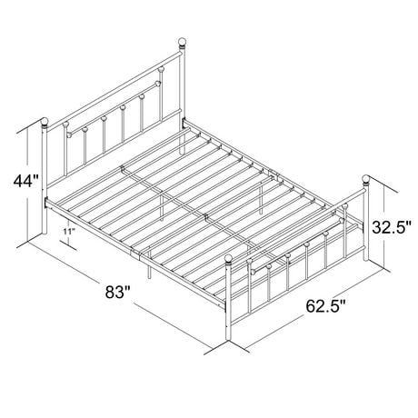 DHP Manila White Metal Bed | Walmart.ca